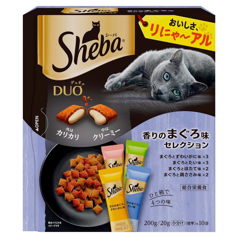 キャットフード　デュオ　香りのまぐろ味セレクション　２００ｇ（２０ｇX１０袋）　X１２個　お一人様１点限り　ＣＲＣ35―15―76―20―00