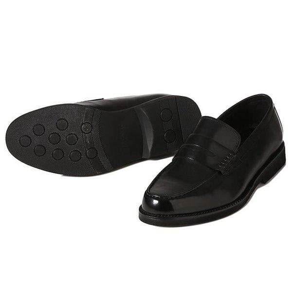 国民クッションUP天然皮革メンズペニーローファー D91XO_GN