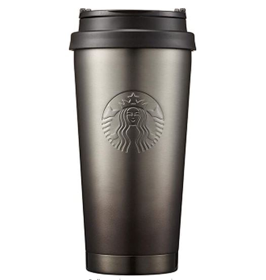 Starbucks Elma Black Stainless Steel Tumbler 473ml/スタバ ステンレスタンブラー