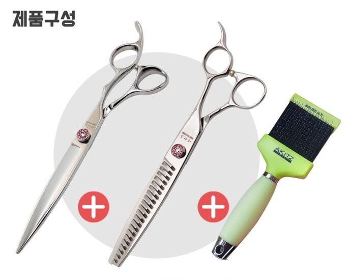 [韓国公式/正規品] アキズ ワニハサミ フルセット ワニ/ 魔法/ フレック大 愛犬 ミン ウィグハサミ 7.25インチ