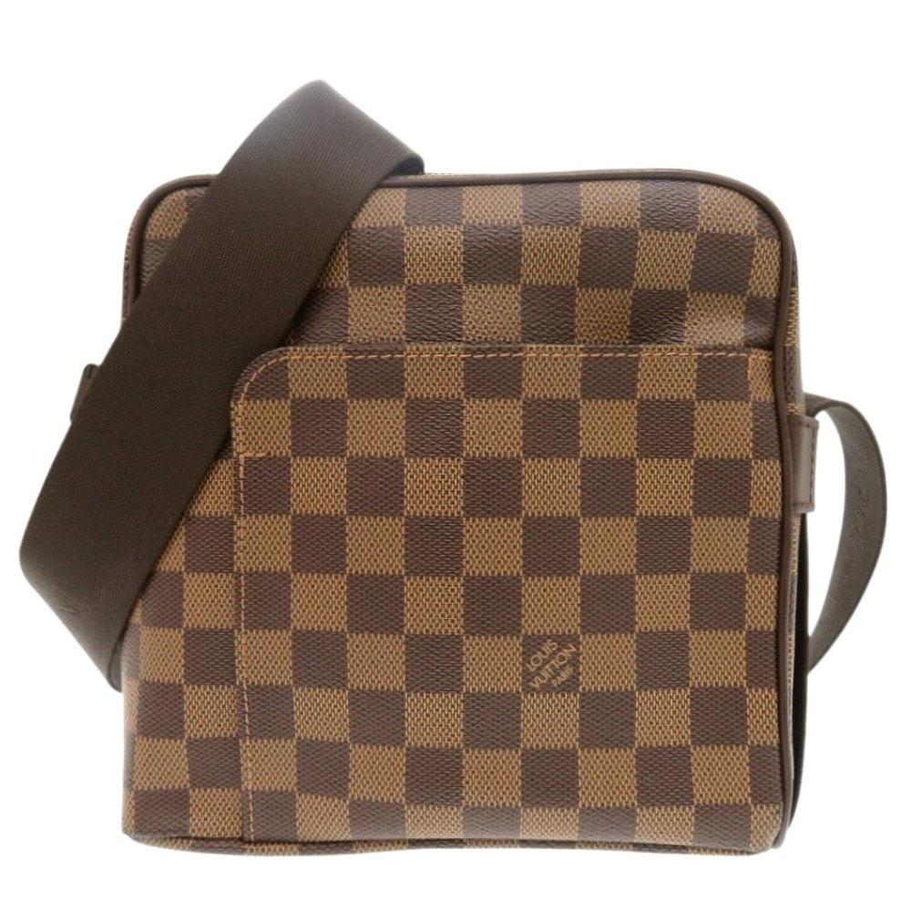 美品 オラフPM ダミエ N41442 ショルダーバッグ ダミエキャンバス エベヌ LV 1227【中古】 レディース