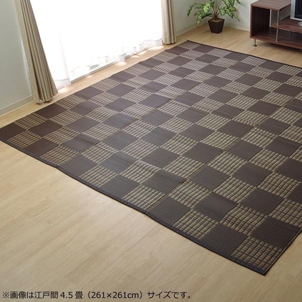 洗える PPカーペット 『ウィード』 ブラウン 本間2畳(約191x191cm) 2117012