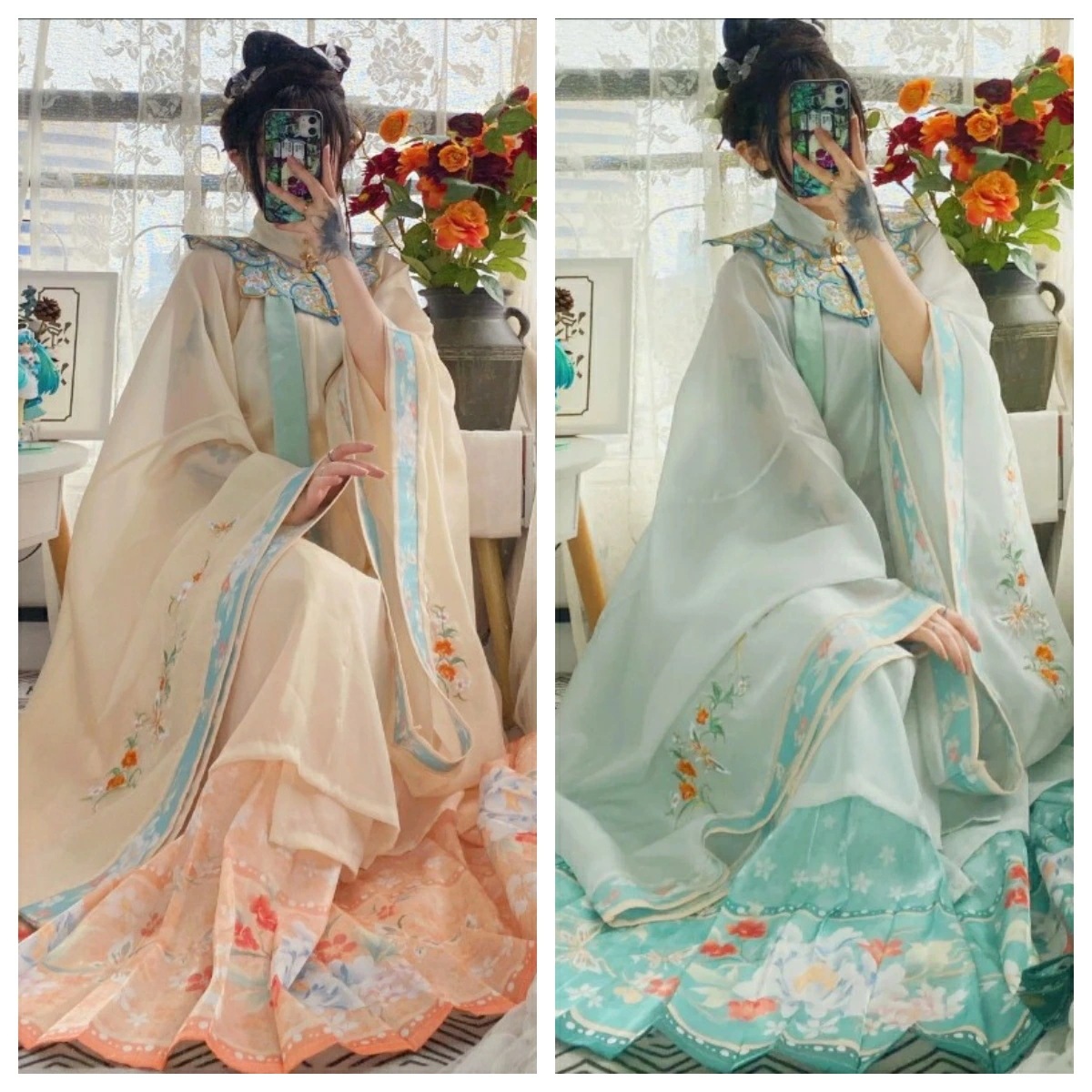 明制漢服 華流衣装 中華古代服 唐装 中華服 夏着 プリーツスカート チャイナ服 中華風 チャイナ風 花柄 古典美人服 舞台衣装 ステージ衣装 チャイナドレス イベント 仮装 コスチューム 写真撮影