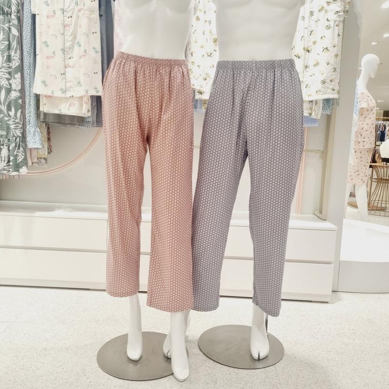 AK水原店 60番手 主子 幾何学模様 ナヨン カップルパンツセット EZ1940PEZ2940P