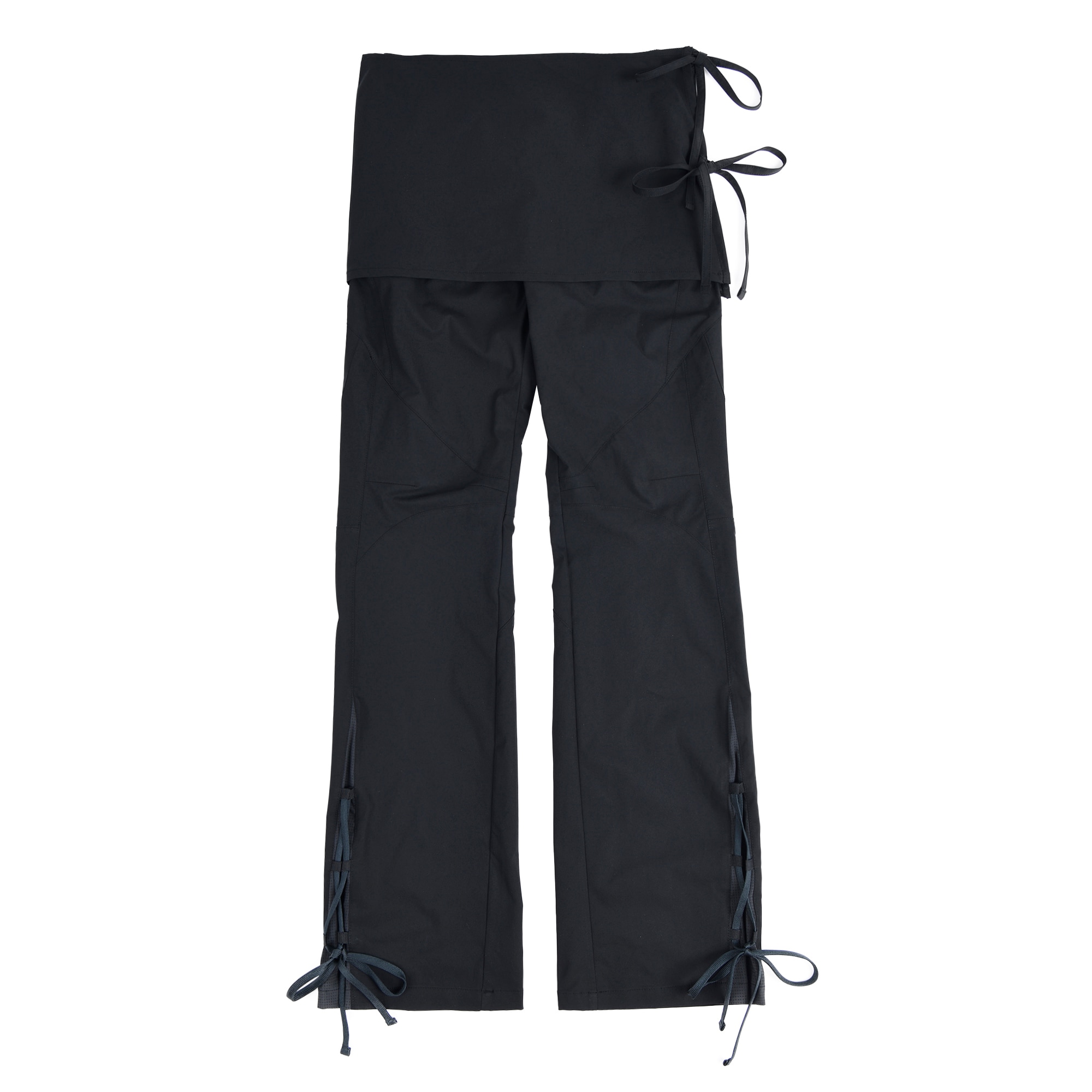 【aeae】 SKIRT LAYERED STRING PANTS : BLACK
