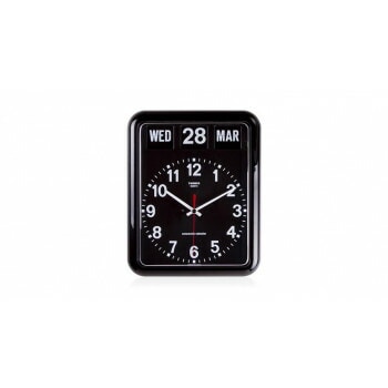 TWEMCO（トゥエンコ） 掛け時計 パタパタカレンダー時計 BQ-12A　ブラック