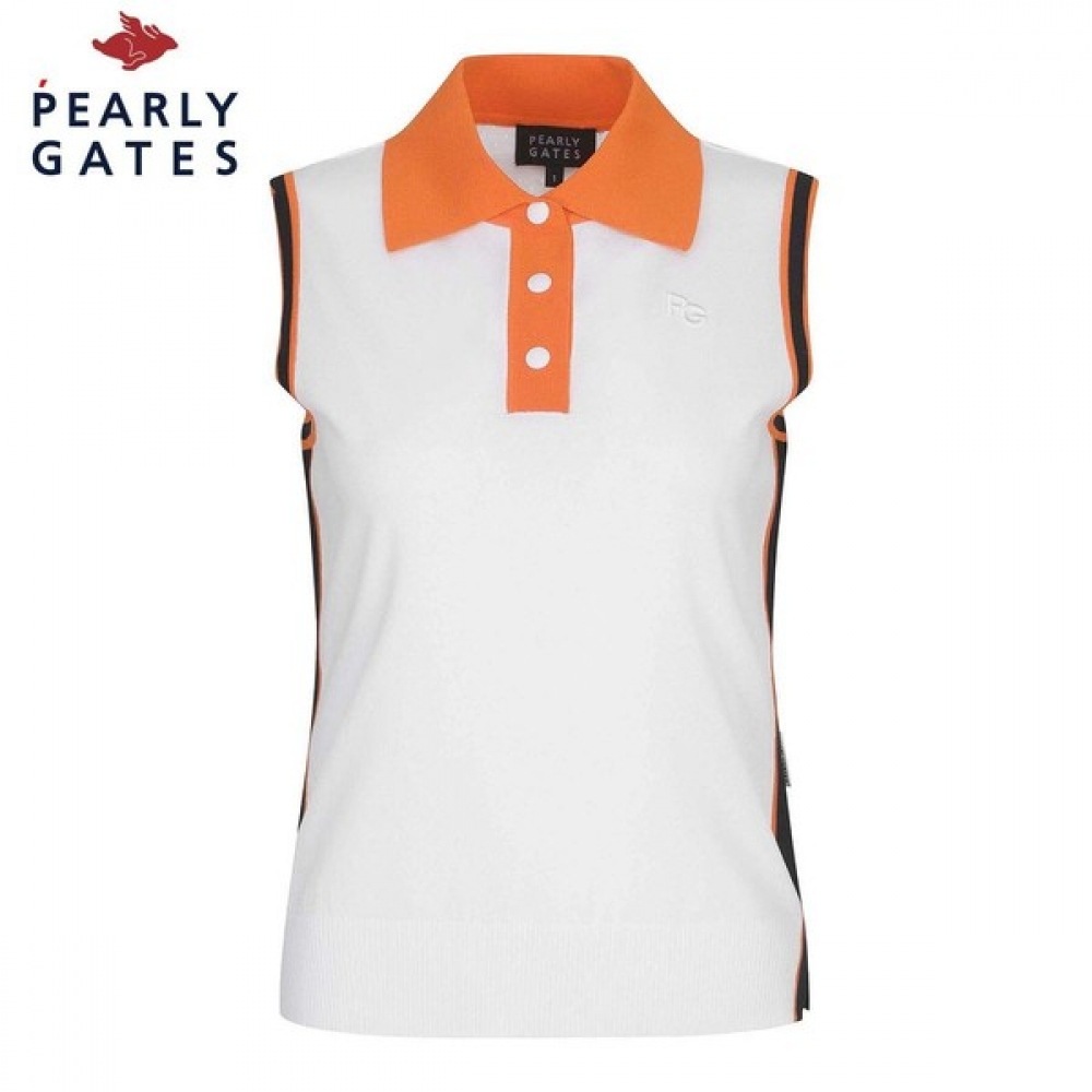 (パリゲイツ) 女性用カラーブロックノースリーブカラーニット