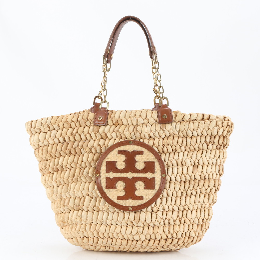 美品 ストロー かごバッグ レザー トート バッグ 肩掛け ショルダー ハンド A4 レディース RRE CQ29-1 中古