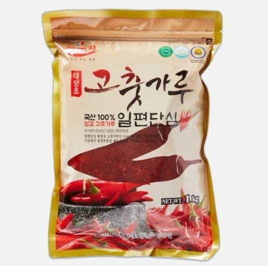 国産最上級一片単心海風に乾燥した太陽のこぎり粉一般普通味/最近製造/キムチ味付け用 1kg 1個