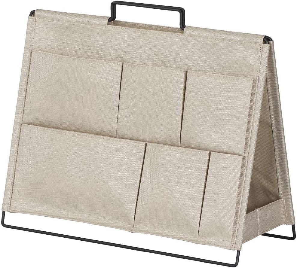 （まとめ買い）折りたたみ収納 ツールスタンド デスク ベージュ KSP001Dヘ- [x3]