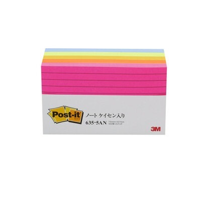 （まとめ買い）スリーエム ノート 罫線入 混色5色 75mmx127mm 100枚 635-5AN [x3]