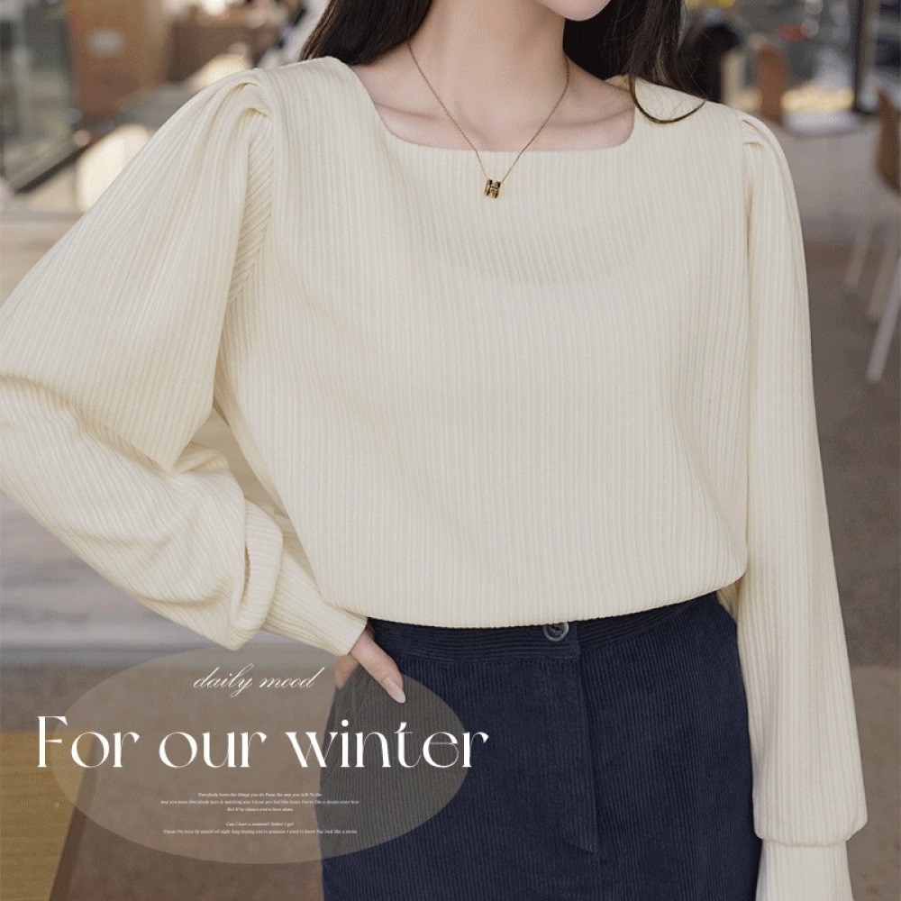 クリック＆ファニーケリーベルベットスクエアブラウス 5,429円