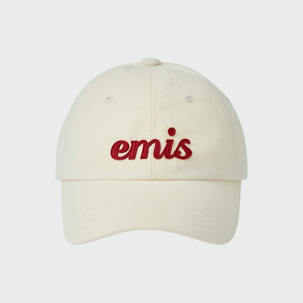 YMS アップリケボールキャップ-クリーム