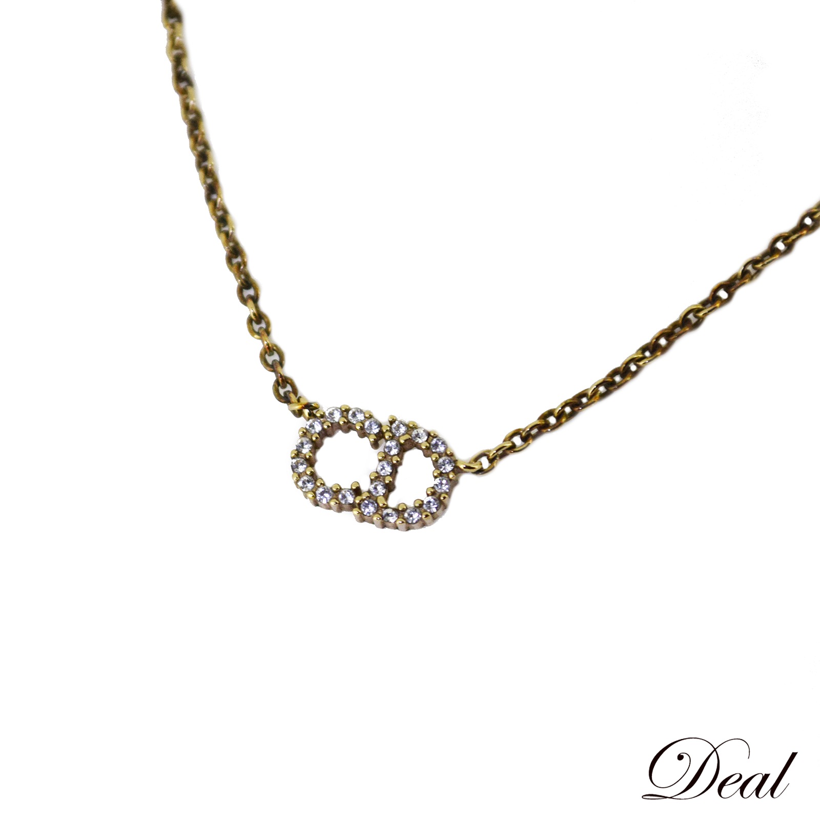 ディオール CDロゴ ラインストーン 14068 レディース ネックレス