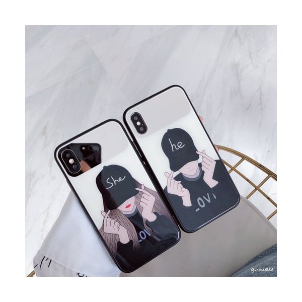 Qoo10 Iphoneケース ペア お揃い カップ スマホケース