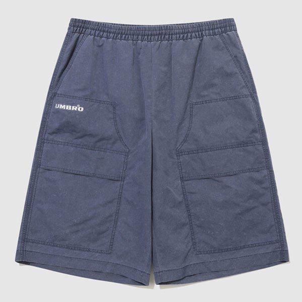 HBL オム グレイ ウォッシング 6部丈 バミューダ ウーブン ショートパンツ UR121CHP21 OBL
