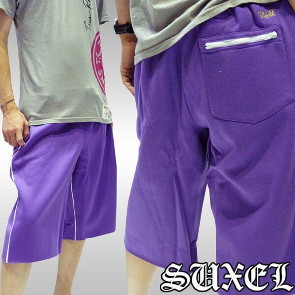 売れ筋がひ新作 セール Suxel サクエル メンズ ハーフパンツ Lowtide パープル スウェット ショートパンツ ブランド ストリート パンツ 半ズボン ハーパン スエット Hiphop ハーフ ショーツ