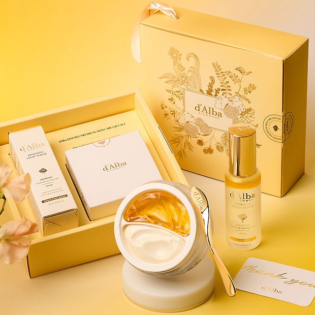 [ダブルスパチュラ贈呈]「プレミアム2種」アロマティックミストセラム60ml + ダブルクリーム70g ギフトセット