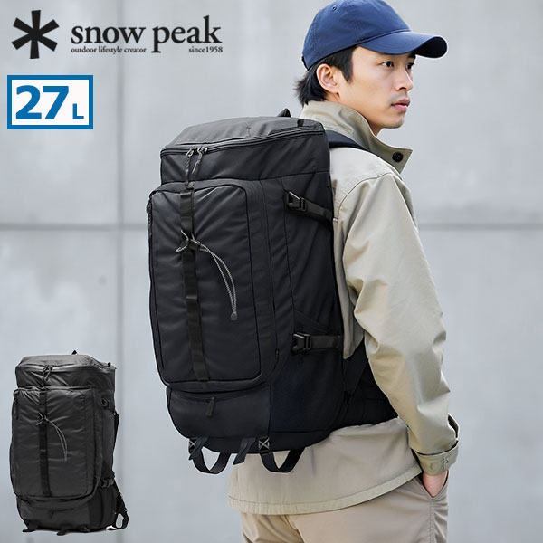 リュック メンズ レディース 大容量 大きめ Mサイズ ブランド ファスナー 登山 キャンプ トレッキング 黒 B4 A4 27L Active Field Backpack M AC-25SU411