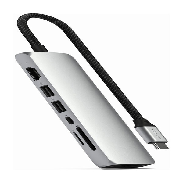 PST-P7SS シルバー ハブ・ドッキングステーション 7-in-1 USB-C Slim Multiport Adapter with Ethernet 日本正規代理店品