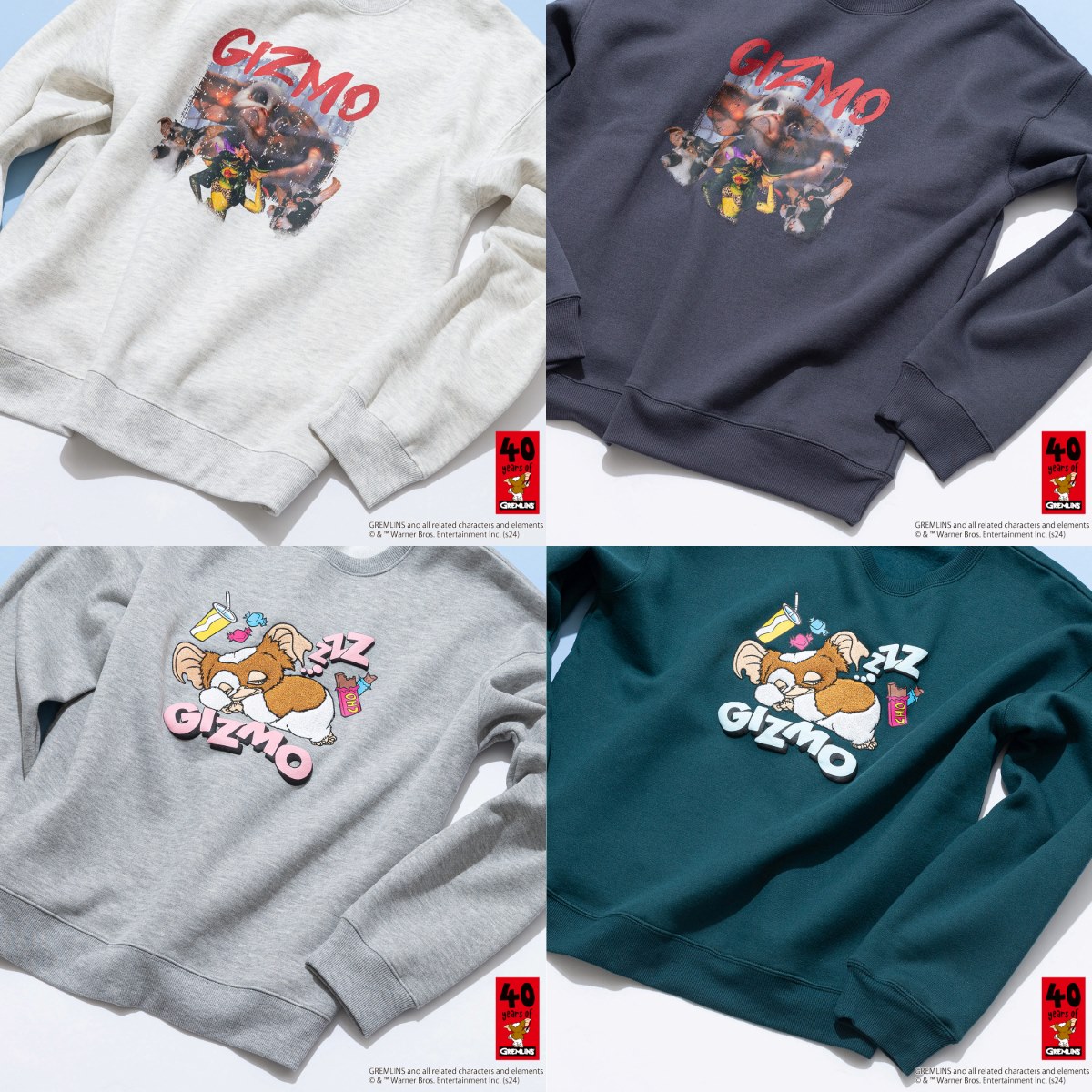 Gremlins グレムリン オリジナルデザイン 裏起毛 クルーネック スウェット ギズモ