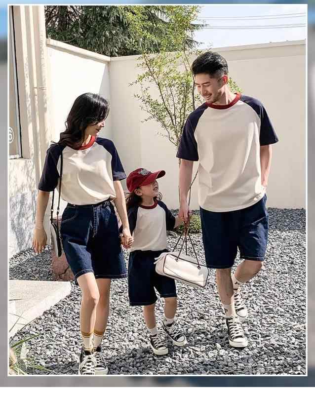レディース メンズ ファッション 女性 男性 キッズ 子供用 男の子 女の子 おしゃれ かわいい かっこいい 韓国 親子 ペアルック 夫婦 カップル 家族 ファミリー 服夏 半袖 シンプル 3人