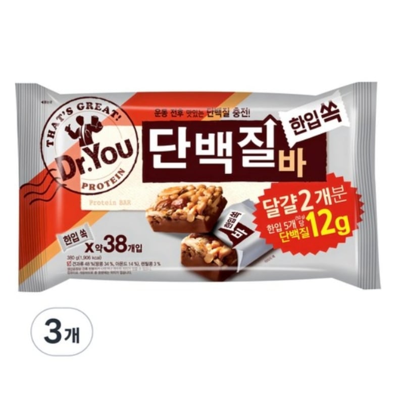 ドクターオイル一口チョッププロテインバー380g1個