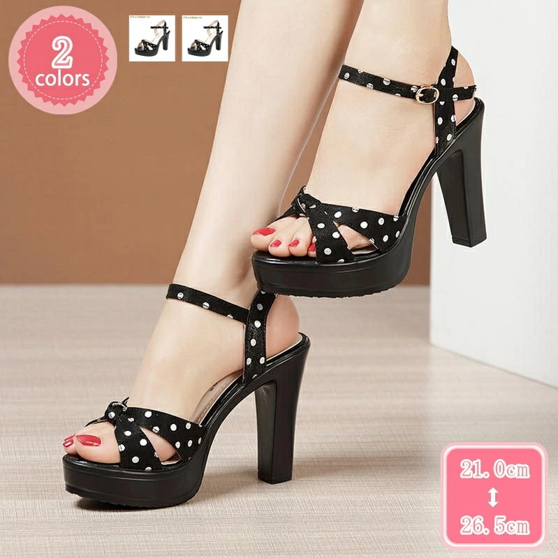 1000円OFFクーポン サンダル アンクルストラップ 黒 チャンキーヒール 走れる レディース 8cmヒール 10cmヒール ハイヒール 痛くない 歩きやすい 小さいサイズ 大きいサイズ プラットフ