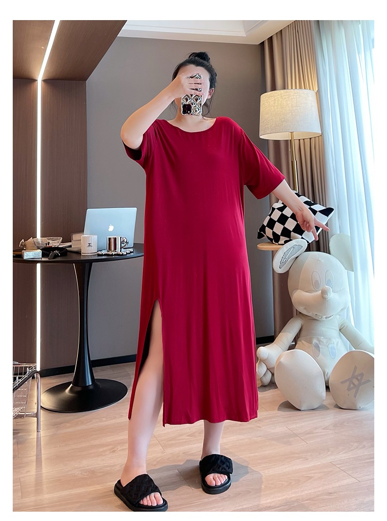 ワンピース カットソー ロングスカート ロング ロング丈 7分丈 ミディアム丈 袖あり 半袖 ラウンドネック 襟なし フレア ワイド アシンメトリー スリット サイドスリット かわいい 大人可愛いその他 ワンピース・ドレス