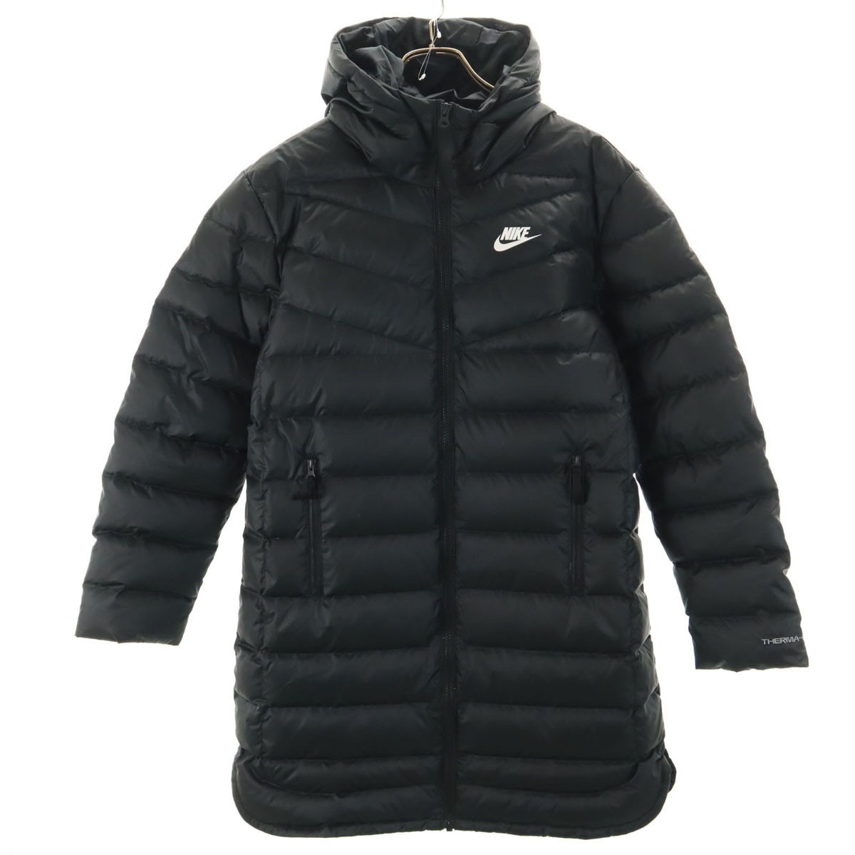 ダウンコート M ブラック レディース 古着