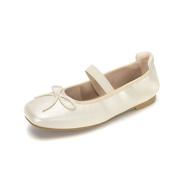 エムラビアンリボンバレエコアフラットアイボリー516623801ZQ