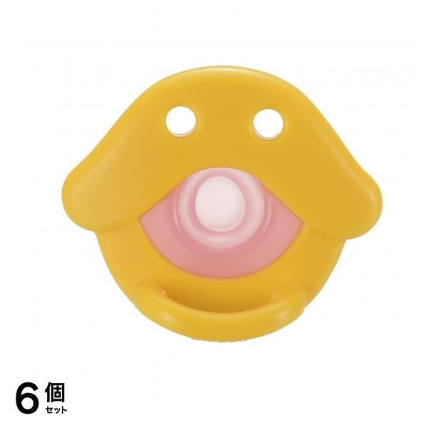 リッチェル 吸せつラボ オールシリコーンおしゃぶり アヒル 新生児用 0か月~ 1個 6個セット