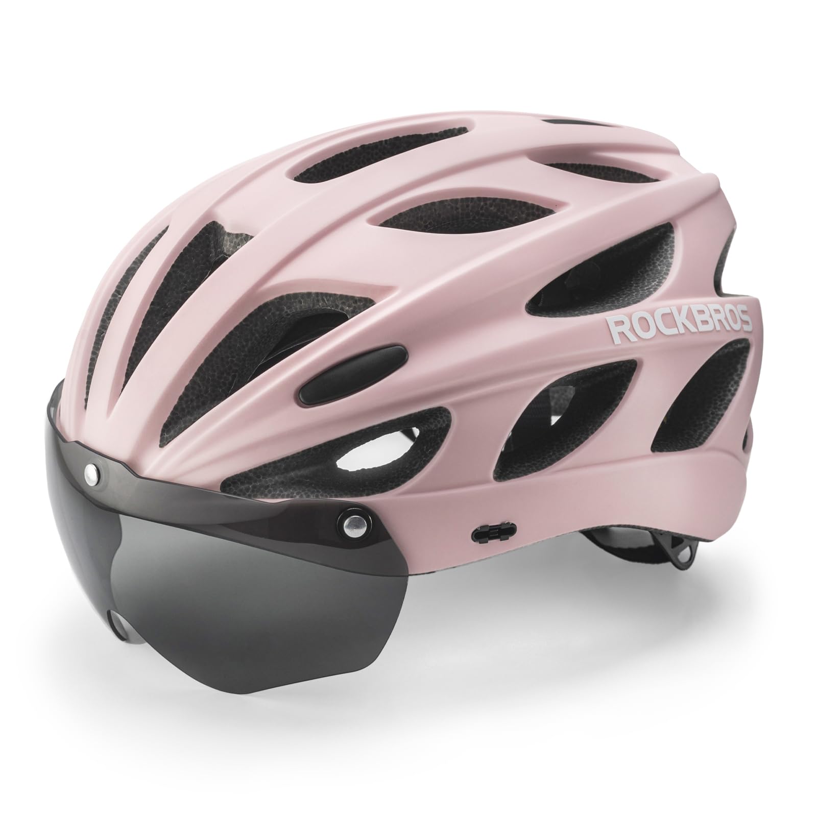 ROCKBROS(ロックブロス)自転車 ヘルメット 大人 ロードバイク CE認証 超軽量 高剛性 通気性 磁気ゴーグル サンシェード付き サイクリング 通勤 通学 サイズ調整可能 57-62cm レデ