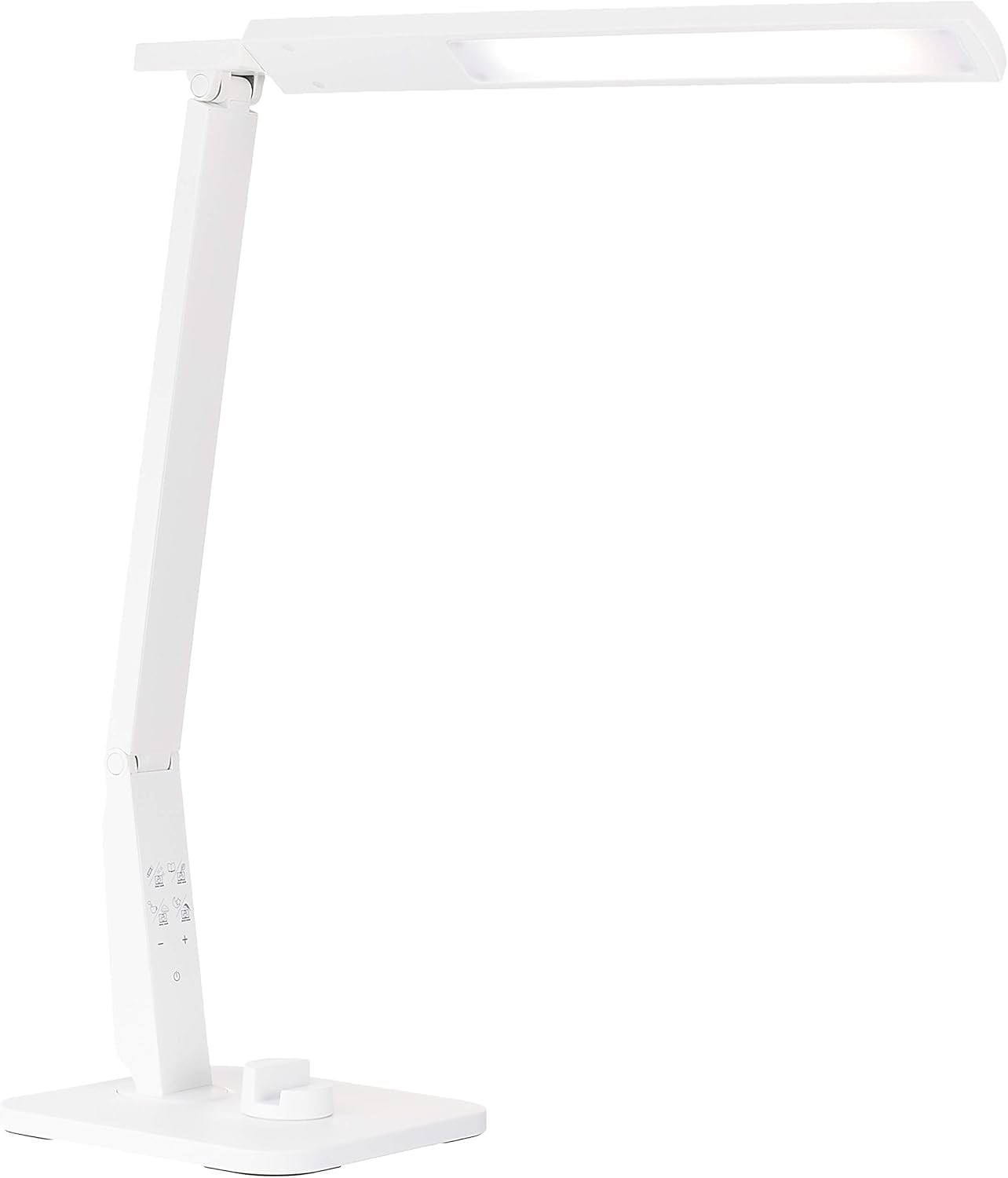 [ヒーリングライト研究所] デスクライト LED 【照明士推奨】目に優しい 自然光 調色4モード 無段階調光 USBポート付 (ホワイト)