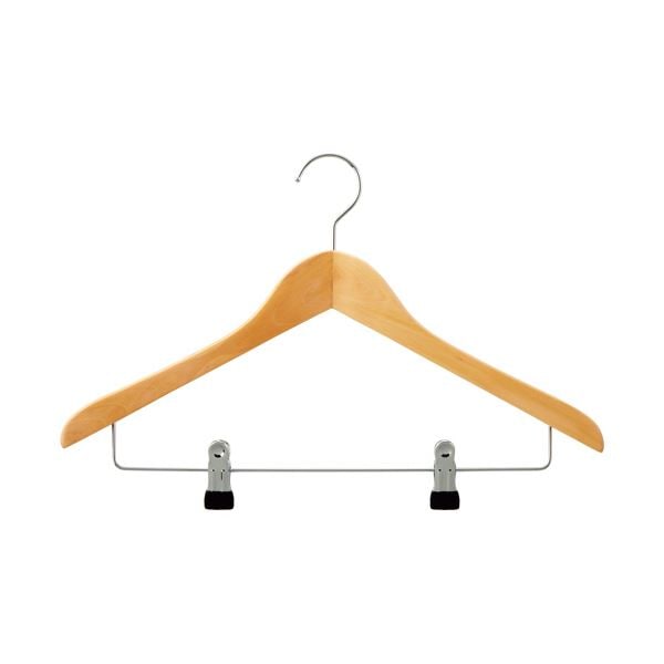 （まとめ） ニーズ 木製ハンガー エコクリップナチュラル H-1004 1箱（4本） 5セット