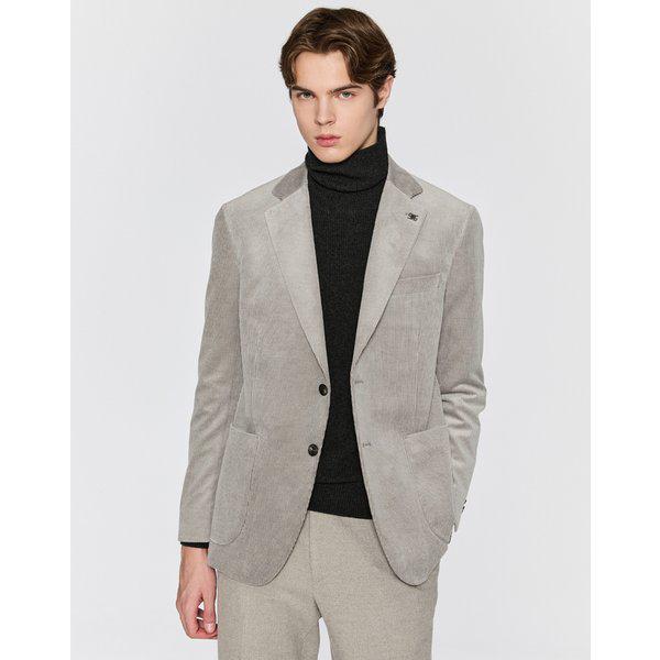 [25FW] [ZEGNA] ライトグレー コットンシルク コーデュロイ ジャケット DMJA5D001G1