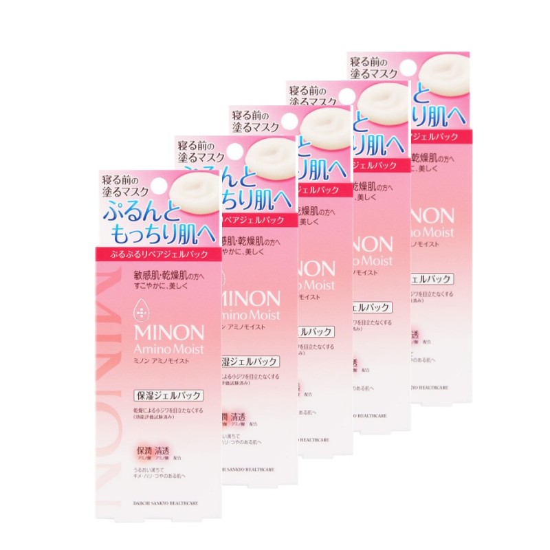 5個セット 第一三共ヘルスケア MINON(ミノン) アミノモイスト ぷるぷるリペアジェルパック(60g)　保湿ジェルパック　マス