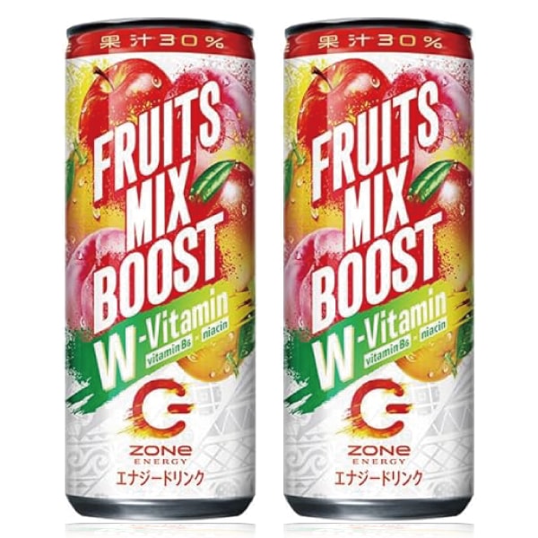 【セール】「60本」ZONe　ENERGY　FRUITS　MIX　BOOST　PEACH　ピーチ　缶　240ml ×30本×2箱　ゾーン　フルーツミックスブースト　メガ