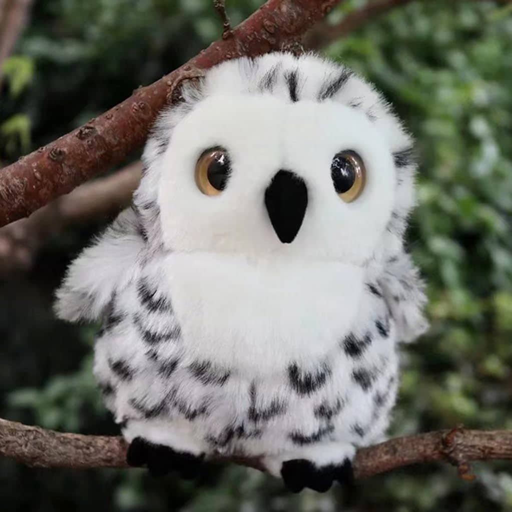 添い寝 ぬいぐるみ シロフクロウ 人形 おもちゃ 癒し系 柔らか ふんわり やわらかい お誕生御お祝い/お礼プレゼント 可愛い 超リアル 立つ プレゼント スタイル０１ 日常 18cm 装飾品 添寝枕