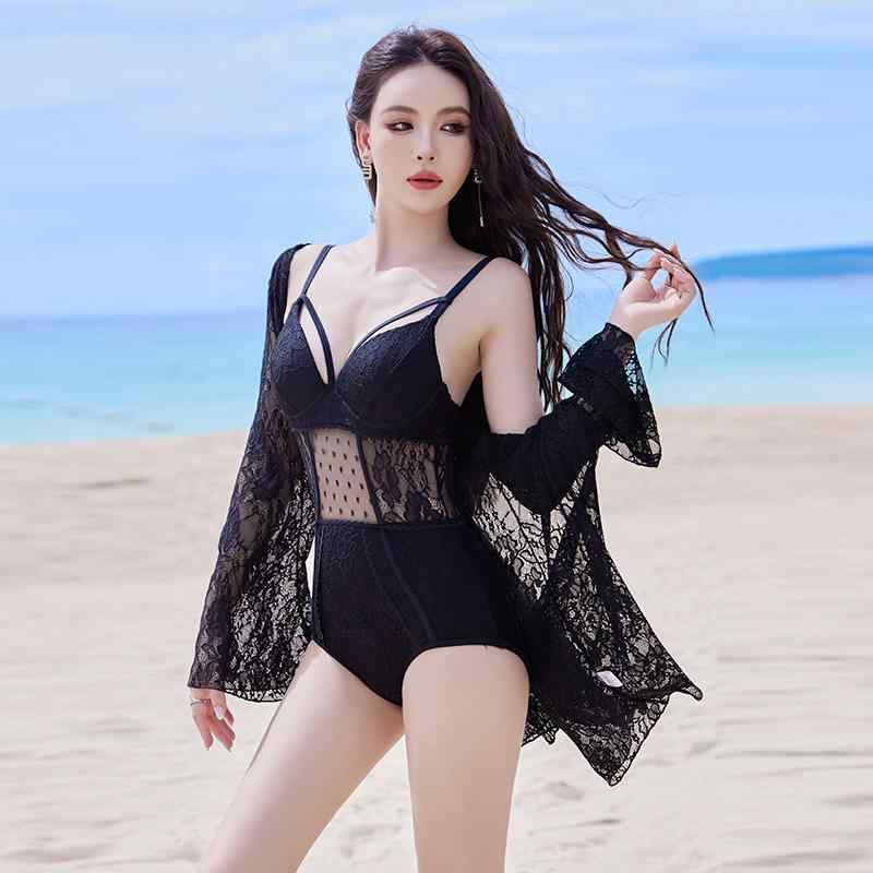 水着 レディース ファッション 夏 サマー ブラック ホワイト カジュアル 長袖 三角 ワンピース 黒 白 8,122円