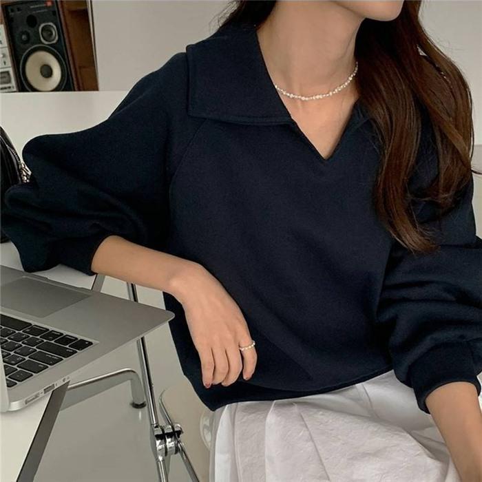 カットソー Tシャツ レディース トレーナー スウェット ハーフジップ トップス フーディ プルオーバー 無地