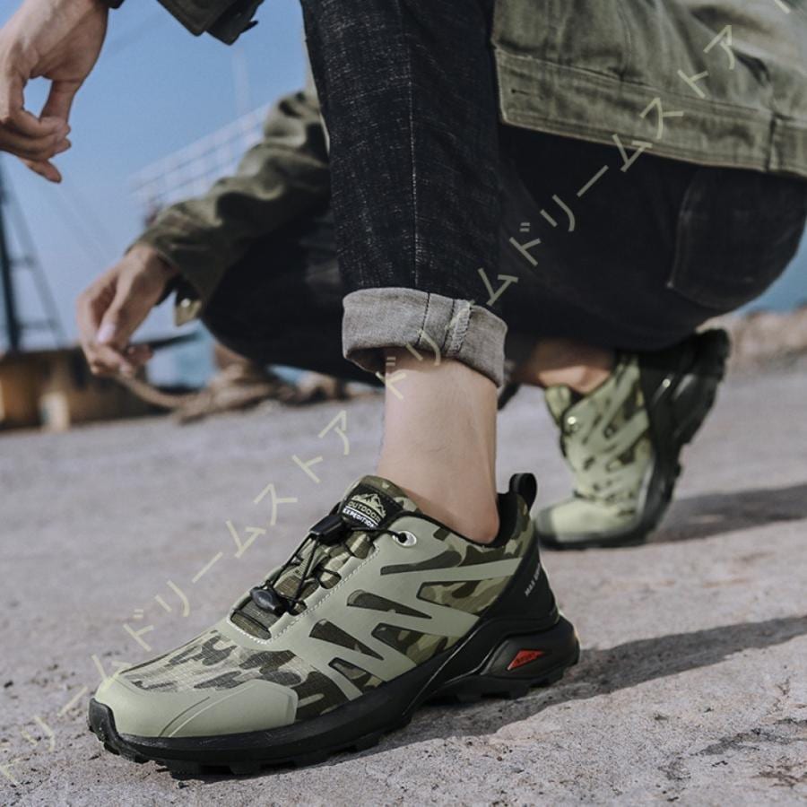 トレッキングシューズ メンズ 大きいサイズ 防滑 ハイキングシューズ アウトドア キャンプ シュー ズ 軽量 耐磨耗 登山靴 メンズ ハイキングブーツ 通気性