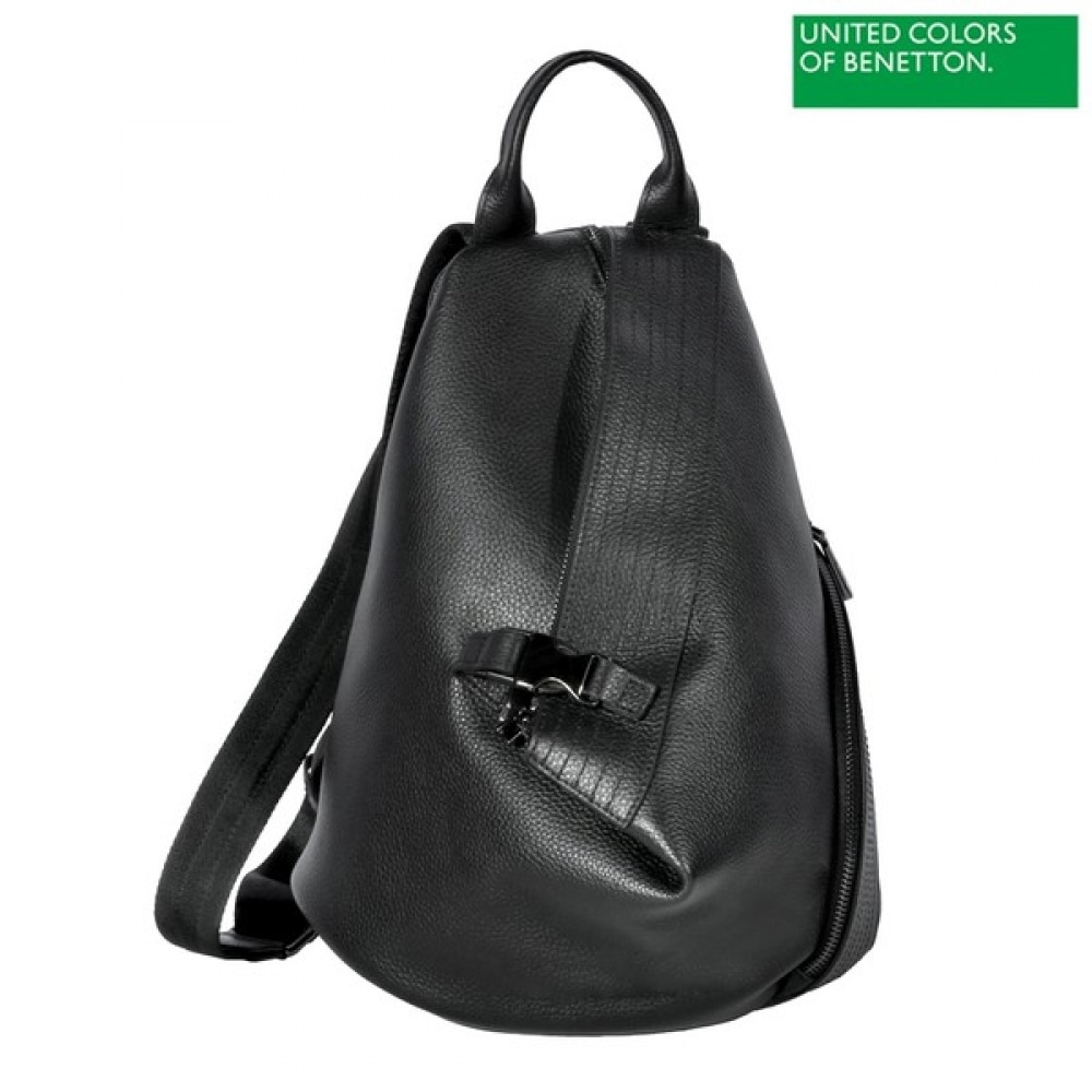 (ベネトン) ベネトン牛革アンバランスバックパック BCBGA6361_BK