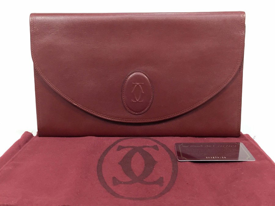 クラッチバッグ レザー BORDEAUX 中古品