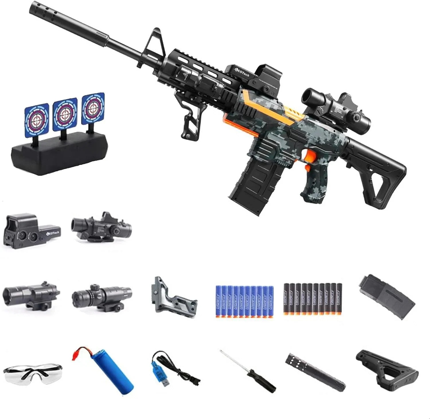 【タイムセール】M416ショットガン風おもちゃ銃 電動おもちゃガン バースト自動シェル排出ソフト弾丸銃 子供のおもちゃの銃バーストソフト弾丸銃 銃 ハンドガン 男の子 誕生日ギフト おもちゃ銃 スポン