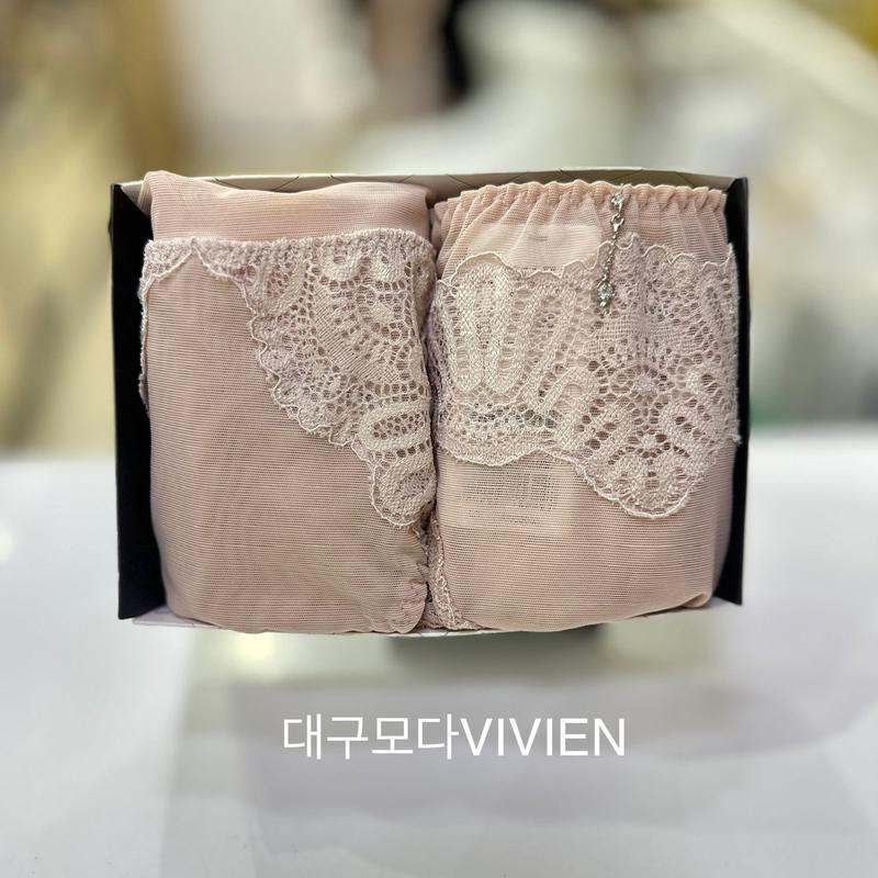 クチュールスパンコールレース女性パンツ2枚セットTPE_DG