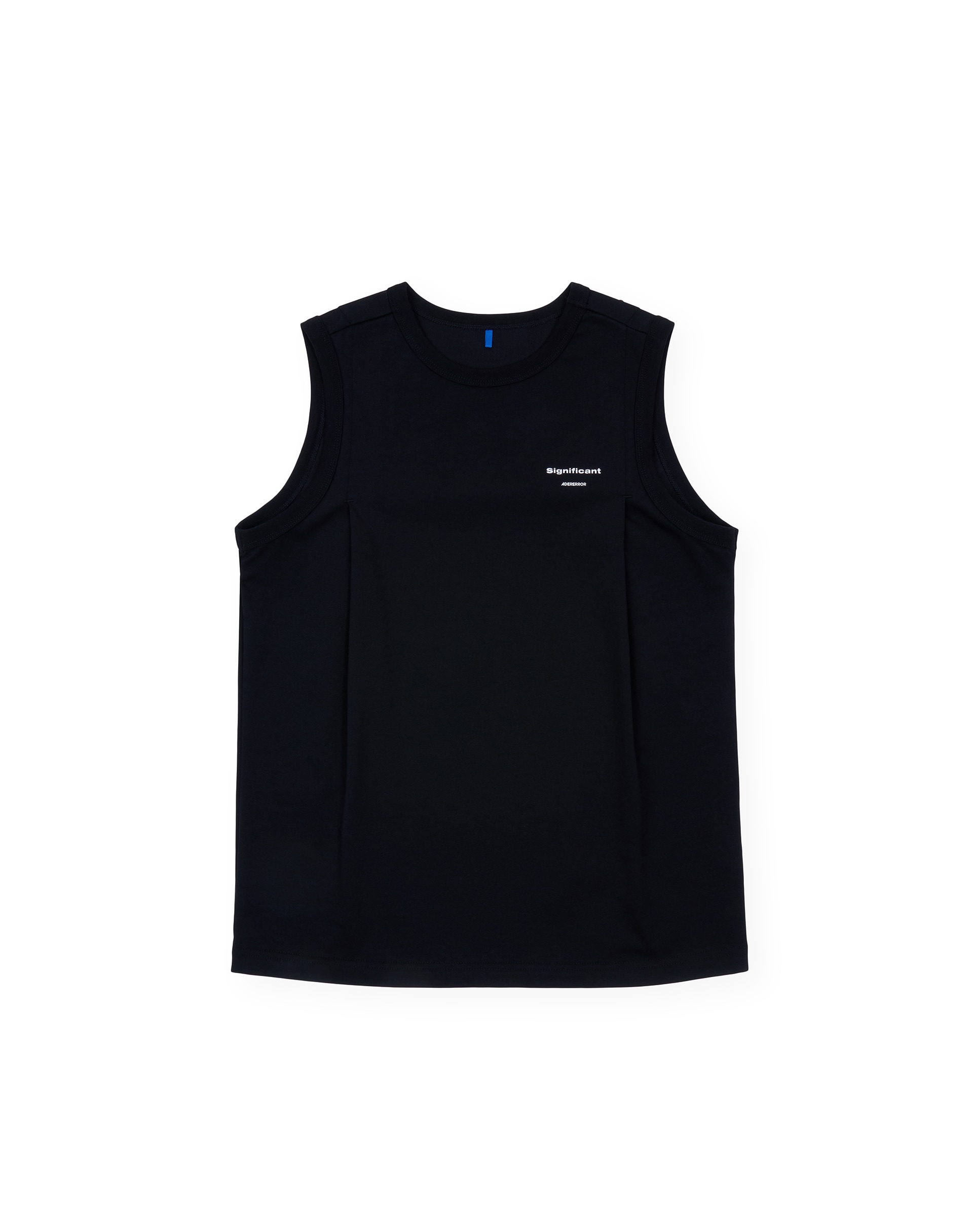【ADERERROR】SIG BL TAG SLEEVELESS 02 : NOIR