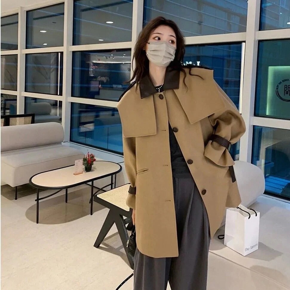 秋アウター 春ジャケット レディース コート ウインドブレーカー レディーストレンチコート セミロング