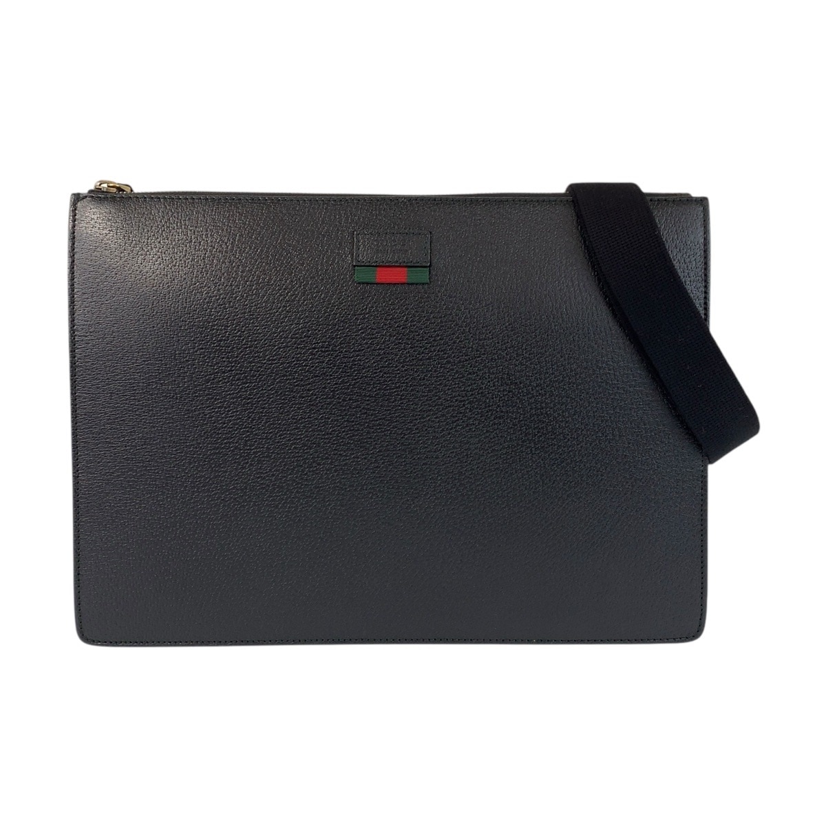 美品 シェリーライン ブラック 黒 ゴールド金具 レザー 450976 ショルダーバッグ クラッチバッグ 2way メンズ 501709