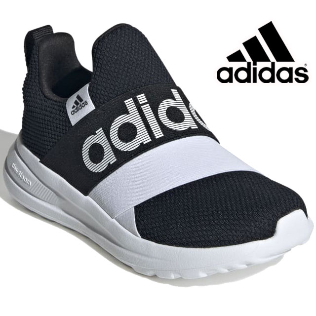 アディダス スリッポン ジュニア 男の子 ライトレーサー アダプト 6.0 K キッズ 女の子 スニーカー ローカット レディース トレーニングシューズ 子供靴 IG7240 コアブラック/フットウェ